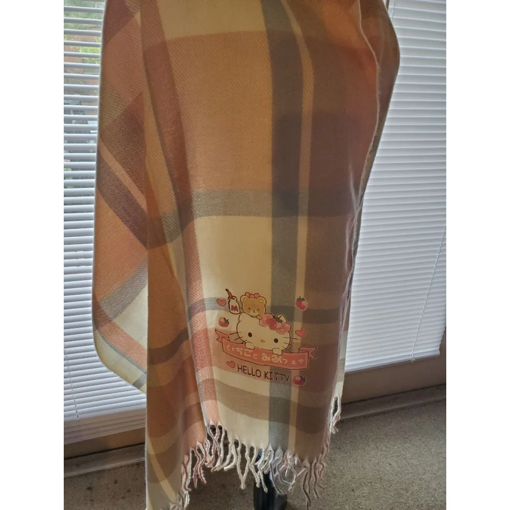 Plaid Hello Kitty Scarf 60x22